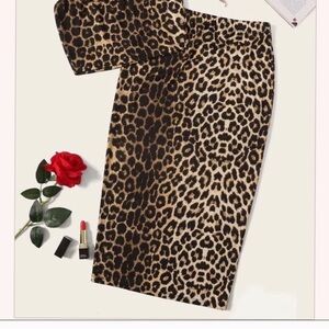Boohoo Leopard Animal Print skirt only